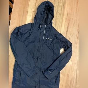 Columbia Omni tech raincoat, navy blue, Big kids Large